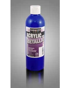 16 oz Bottle Acrylic Paint: Metallic Blue (Carton of 6)