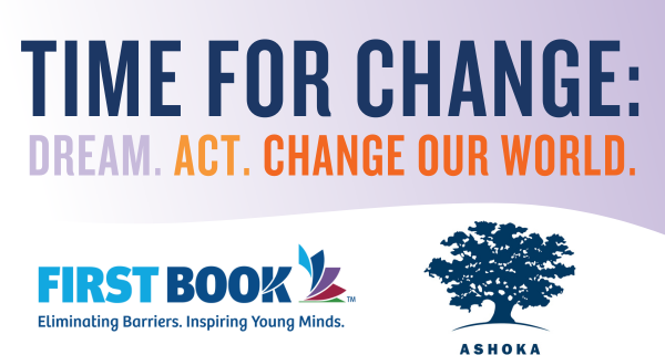 Logos: Time for Change, First Book, and Ashoka